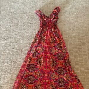 Bright Pink Paisley Maxi Sundress